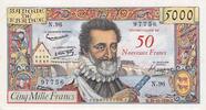 France 50 NF sur 5000 Francs 50 NF sur 5000 Francs Henri IV - France 1958 -