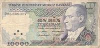 Turquie 10000 Lira 10000 Lira Turquie (1989) -