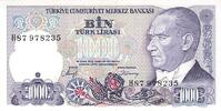 Turquie 1000 Lira 1000 Lira Turquie (1986) -