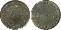 Antilles Hollandaises Argent 1/10 Florin 1/10 Florin Juliana - Antilles Hollandaises Argent -