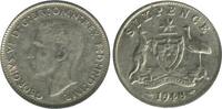 Australie Argent 6 Pence 6 Pence Georges VI - Australie Argent -
