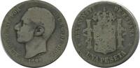 Espagne Argent 1 Peseta 1 Peseta Alphonse XII Espagne Argent -