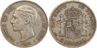 Espagne Argent 5 Pesetas 5 Pesetas Alphonse XII Espagne Argent -