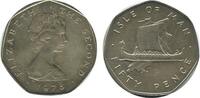 Ile de Man Argent 50 Pence 50 Pence Elisabeth II Ile de Man Argent -