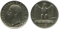 Italie Argent - Italie Reunifiee 5 Lires 5 Lires Victor Emmanuel III 1er type Italie Argent - Italie Reunifiee -