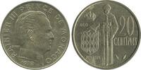 Monaco 20 Centimes 20 Centimes Rainier III Monaco -