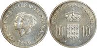 Monaco Argent 10 Francs 10 Francs Grace et Rainier III Xème Anniversaire de Mariage - Monaco Argent -