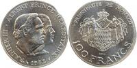 Monaco Argent 100 Francs Essai de 100 Francs Rainier III et Albert Monaco Argent -