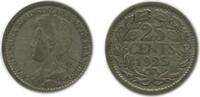 Pays - Bas Argent 25 Cents 25 Cents Wilhelmine Petit Buste Pays - Bas Argent -