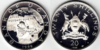 Uganda 20 Shilling Besuch Papst Paul VI -