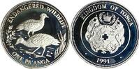 Tonga 1 Pa‘anga 1991 Endangered Wildlife in Original Münzkapsel Proof