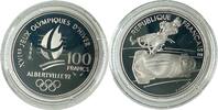 Frankreich 100 Francs Frankreich 100 Francs 1990 Olympia Games Albertville Zweierbob mit Zertifikat! -