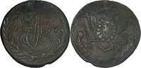 Russland 5 Kopeken Russland 5 Kopeken 1777 EM Ekaterinburg, Katharina II., 1762 - 1796 VF/XF Bitkin -
