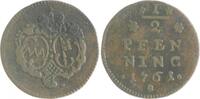 Würzburg-Bistum 1/2 Pfennig Adam Friedrich Graf v. Seinsheim 1755-1779 -