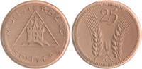 Schlesien - Münsterberg (Ziebice) 25 Pfennig, braunes Porzellan -
