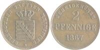 Sachsen-Meiningen 2 Pfennige Georg II. 1866-1915 -