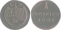 Löwenstein-Wertheim 1 Pfennig 1804 Gemeinschaftsprägungen 1765-1806 ss 14,00 EUR  plus 12,00 EUR verzending