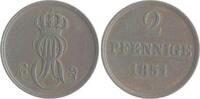 Braunschweig und Lüneburg - Hannover 2 Pfennig Ernst August 1837-1851 -