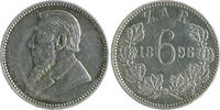 Südafrika 6 Pence Zuid Afrikaanische Republiek 1852-1902 -