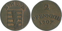 Sachsen-Weimar-Eisenach 2 Pfennig Carl August 1775-1828 -