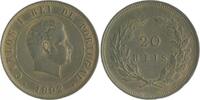 Portugal 20 Reis Dom Carlos I. o Desventurado 1889-1908 -