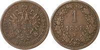 Haus Habsburg 1 Kreuzer 1858 V Franz Joseph I. 1848-1916 ss 20,00 EUR  Excl. 15,00 EUR Verzending