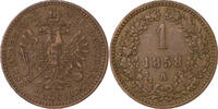 Haus Habsburg 1 Kreuzer 1858 A Franz Joseph I. 1848-1916 ss-vz 12,00 EUR  Excl. 15,00 EUR Verzending