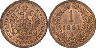 Haus Habsburg 1 Kreuzer 1861 A Franz Joseph I. 1848-1916 ss-vz 12,00 EUR  Excl. 15,00 EUR Verzending