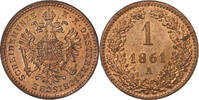 Haus Habsburg 1 Kreuzer 1861 A Franz Joseph I. 1848-1916 vz-st 40,00 EUR  Excl. 15,00 EUR Verzending