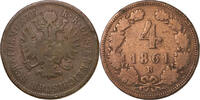Haus Habsburg 4 Kreuzer 1861 B Kremnitz Franz Joseph I. 1848-1916 ss 12,00 EUR  Excl. 15,00 EUR Verzending