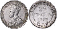 Kanada-Neufundland 25 Cents 1919 C Ottawa Georg V. 1910-1936 ss+ 35,00 EUR  Excl. 15,00 EUR Verzending
