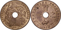 Franz&ouml;sische Kolonien 1 Cent 1921 Indochina vz+ 35,00 EUR  Excl. 15,00 EUR Verzending