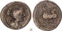 Roman Republic AR quinarius Q. Titius, Winged bust of Victory / Pegasus -