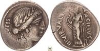 Roman Empire AR denarius Mn. Acilius Glabrio, Head of Salus / Valetudo or Salus -
