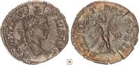 Roman Empire AR denarius Caracalla, PONTIF TR P X COS II, Mars advancing right -