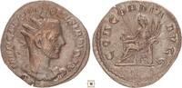 Roman Empire Antoninianus Volusian, CONCORDIA AVGG, Concordia seated -