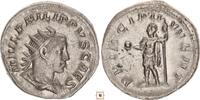 Roman Empire AR Antoninianus Philip II. as Caesar, PRINCIPI IVVENT, Philip II. in military dress -