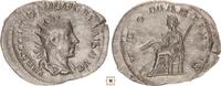 Roman Empire AR Antoninianus Trebonianus Gallus, IVNO MARTIALIS, Juno seated -
