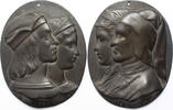 Italy - Firenze Bronzed Pewter Plaque 13.4 cm x 10.8 cm, 13.5 cm x 10.7 cm -