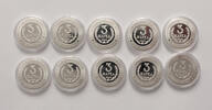 Russia 3 markaa set of 10 coins, Kaliningrad fantasy currency -