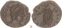 Roman Empire follis Helena, PAX PVBLICA, Pax standing -