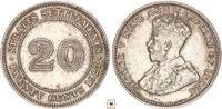 Straits Settlements 20 cents George V. -