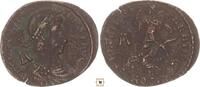 Roman Empire Maiorina Constantius II., Soldier spearing fallen horseman, Aquileia -