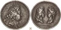France silver medal Louis XIV., Marriage of Louis de Bourbon and Marie-Adelaide de Savoie -