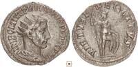 Roman Empire Antoninianus Philip I., PM under the bust PENSICUS MAXIMUS, Virtus advancing left -