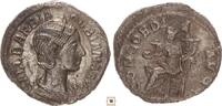 Roman Empire AR denarius Orbiana, CONCORDIA AVGG, Concordia seated -
