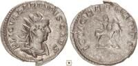 Roman Empire Antoninianus Valerian II., IOVI CRESCENTI, Jupiter seated on amalthean goat -