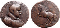 Italy AE Gussmedaille Neapel, Pedro Teller Gyron, Giulio di Ossuna 1618, R! -