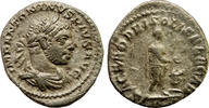 Roman Empire AR Denarius Elagabalus, Elagabal sacrificing over altar -
