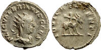 Roman Empire AR Antoninianus Valerian II., Infant Jupiter on back of Goat -
